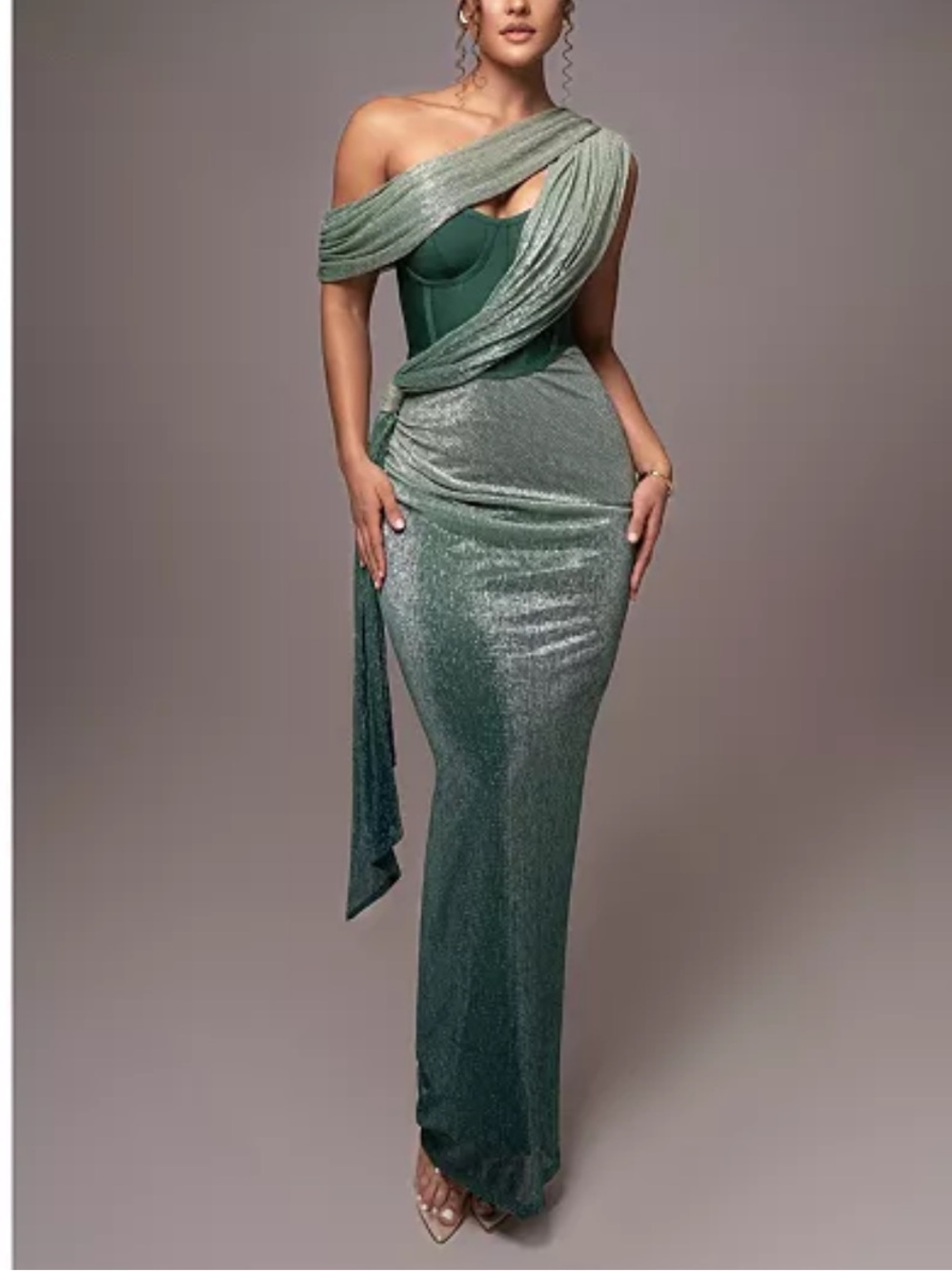 JLUXLABEL Women's Celestina Draped Maxi Dress NWT SMALL